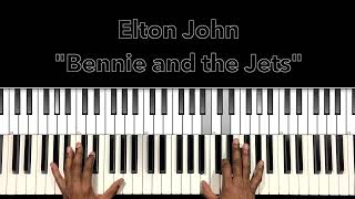 Video thumbnail of "Elton John "Bennie and the Jets" Piano Tutorial"