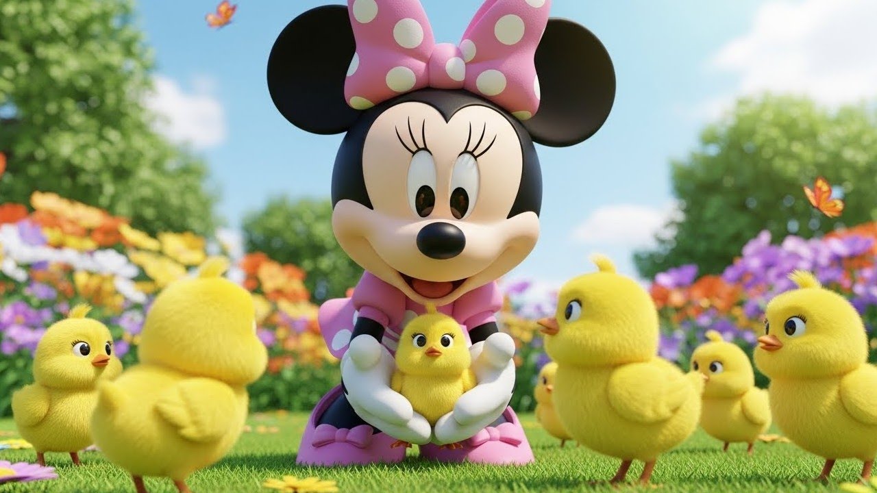 Minnie Mouse Helps Adorable Yellow Chicks | Fun  Cartoon Adventure