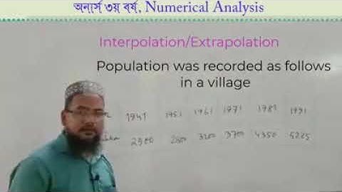 Numerical Analysis অনার্স ৩য় বর্ষ,জনাব মোহাম্মদ আলী, সহকারী অধ্যাপক, গণিত গুরুদয়াল সরকারি কলেজ