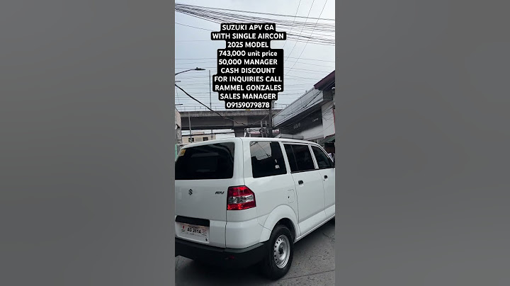 SUZUKI APV GA MANUAL 2025 MODEL. #rammelgonzales