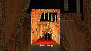 Wait Till End!”Shaadi ka Royal Welcome Gate 👑💛#mandapdecor #weddingdecor #indianwedding #luxury