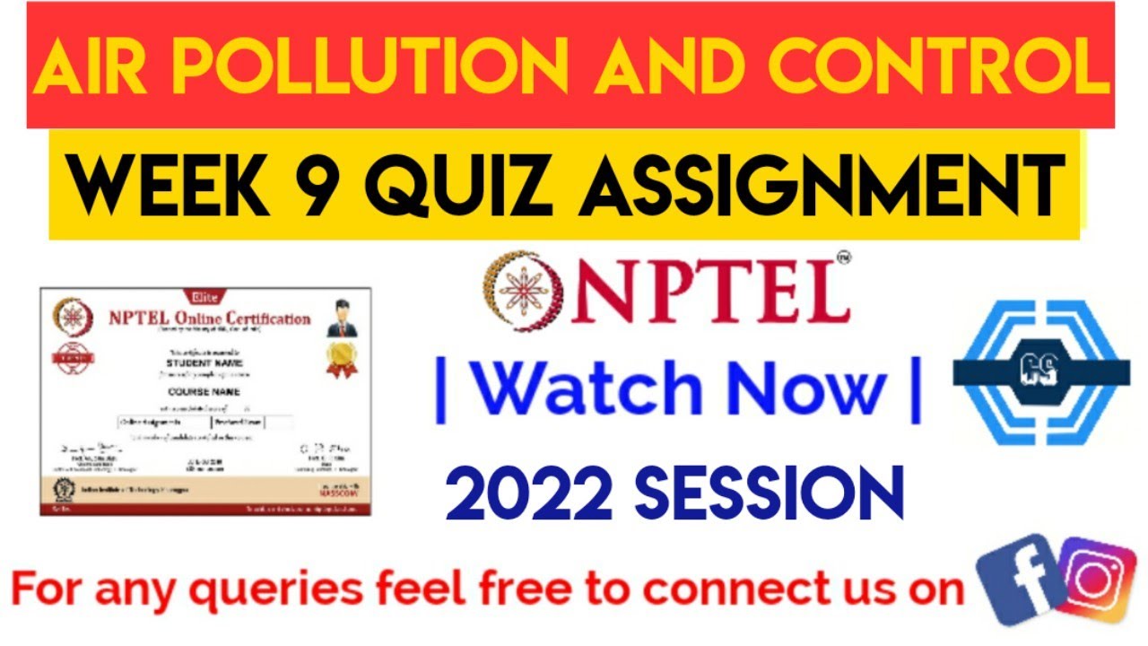 nptel air pollution and control assignment