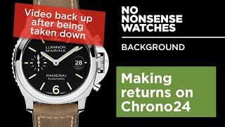 Making returns on Chrono24 — A cautionary tale