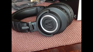 Распаковка наушников Audio-Technica ATH-M50x