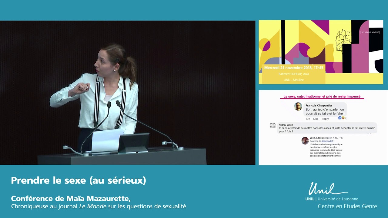 Conférence de Maia Mazaurette YouTube