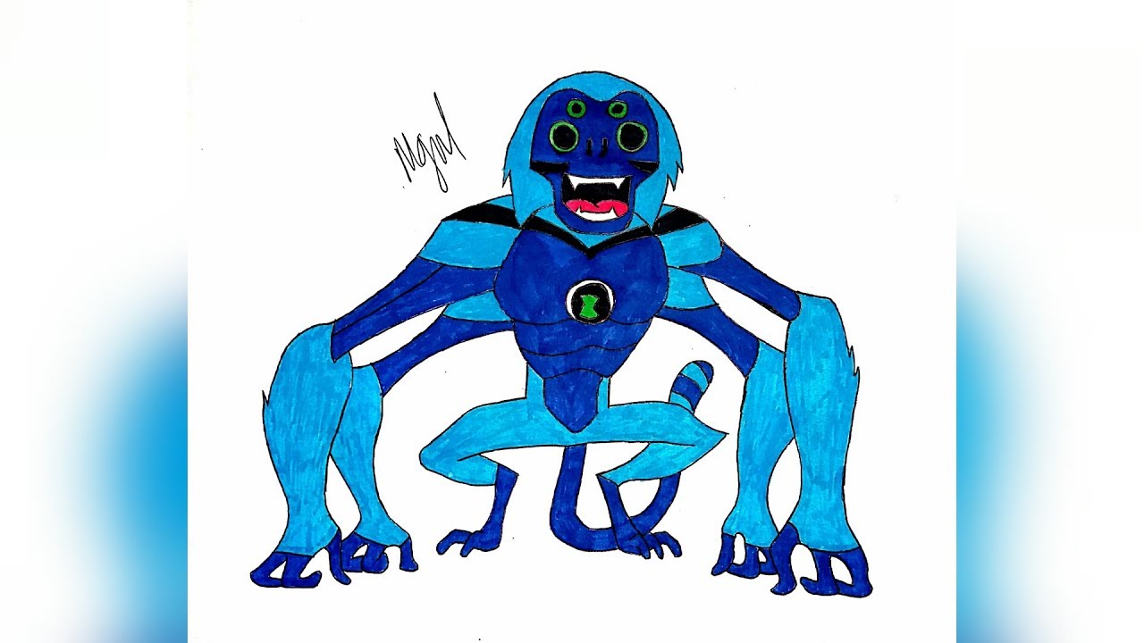 HOW TO DRAW SPIDER MONKEY FROM BEN 10 STEP BY STEP - YouTube.