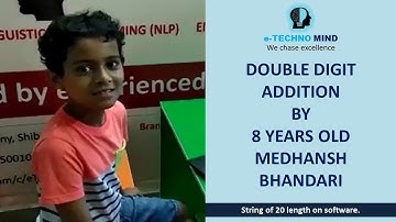 Double digit addition with visualization method by Medhansh Bhandari (Kotdwara).
