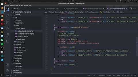 Tutorial Laravel 8 : Belajar input atau insert data ke database menggunakan laravel 8
