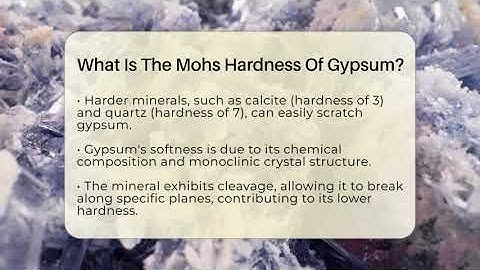 What Is The Mohs Hardness Of Gypsum? - Earth Science Answers