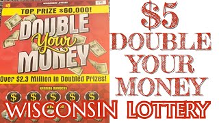 $5 Double Your Money Wisconsin Lottery Scratch Offs!!