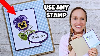 Card Making Tips for making a simple Pansy Patch card