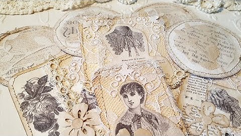 Shabby Vintage Ephemera / Journal Spots with Inloveartshop.com - Process Video