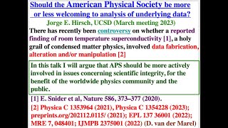 Should the American Physical Society be more or less welcoming to analysis of underlying data?