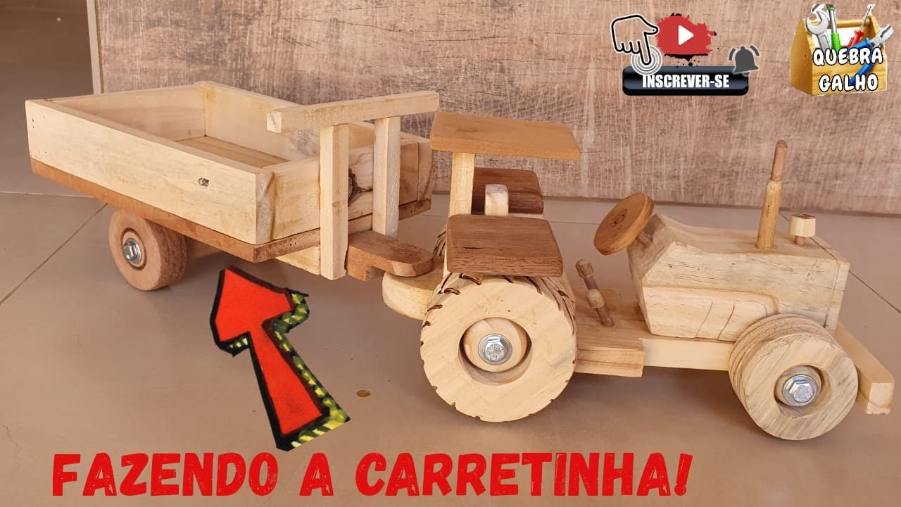 Caminhão De Madeira Carroceria Médio - P.A Brinquedos