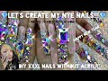 Diy | create xxxl New Years nails with me | NO ACRYLIC | celebrity bling nails at home