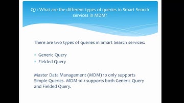 64. Informatica MDM 10 - Important Questions and Answers
