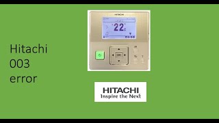Hitachi Air Source Heat Pumps Error 003 Yutaki Heat Pump
