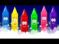 Crayons color song  nursery rhymes for kids  learn colors