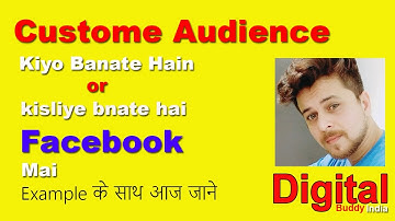 What is Custom Audience in Facebook Ads - Explain Video in Hindi 2022 | @digitalbuddyindia