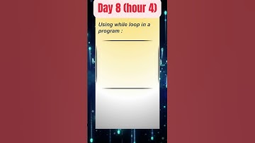 day 8 (hour 4) (introducing the while loop) #shorts