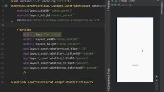 Constraint Layout Centering+Bias