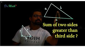 Sum of any two sides of a Triangle is Greater than third side!!! | Sujay Sir