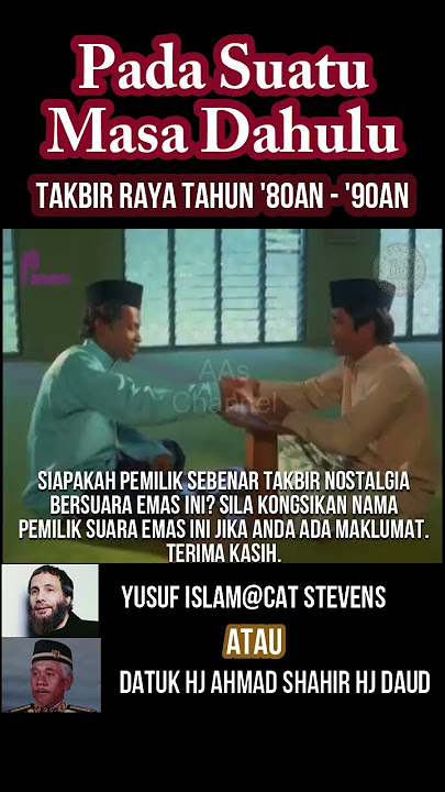 Takbir raya Tahun '80an-'90an