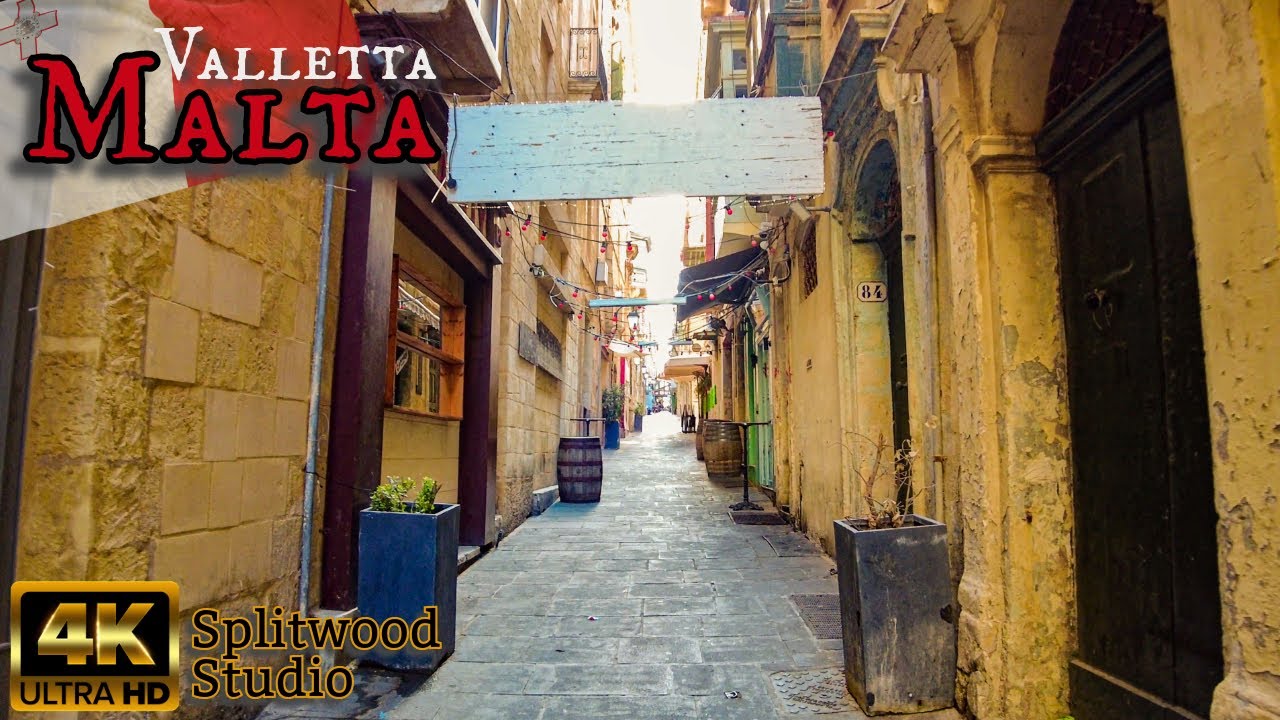 Malta Captivating 4K Walking Tour of Capital City Valletta (UHD 60fps)