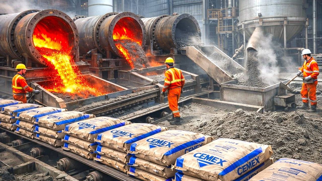 كيف يُصنَع الإسمنت في أَكْبَرِ مَصَانِعِ العالَم 🏭