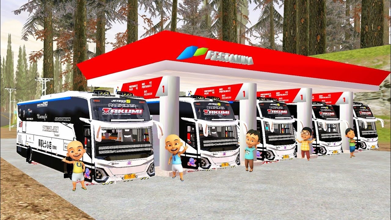 Upin Ipin Fizi Ehsan Temukan 5 Bus Takumi Dengan Suara Telolet Basuri yang Super Keren‼️😮 ELTIVISION