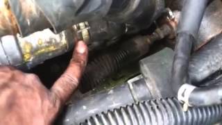 How to remove/replace cracked T-split coolant hose, Mazda Mpv Lx