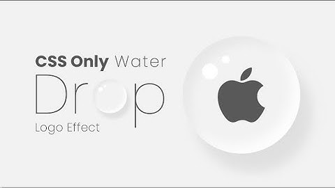 CSS Water Drop Logo Effect | HTML CSS Dropmorphism #mcawali #viral #html