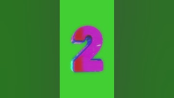 Nine to Zero Gradient 3D Numbers Countdown with Voice Over | GREEN SCREEN