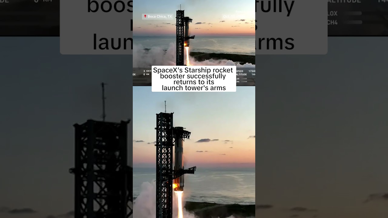 Space X booster returns to its launch tower’s arms Space X booster returns to its launch tower’s arms