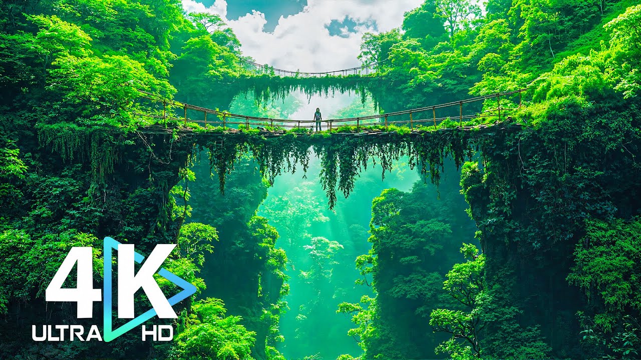 4K UHD Cinematic Nature Film | Nature's Symphony : Piano & Ambient Sounds for Sleep & Focus 🌿