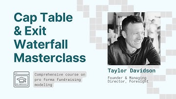 Intro to Masterclass on Cap Tables and Exit Waterfalls