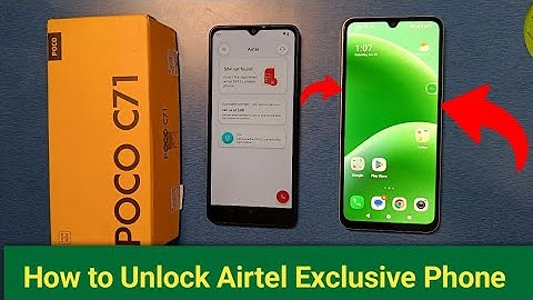 Poco C71 Sim not found problem solve kaise karen || How to Unlock Airtel Exclusive Phone