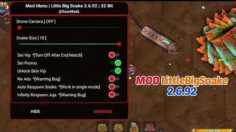 Little Big Snake Mod Menu 2.6.92 | Vip, Unlock Skin, No Ads, Auto Response, etc | LittleBigSnake