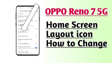 OPPO Reno 7 5G Home Screen layout icon How to Change