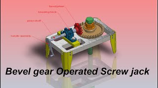 Bevel Gear Operated Screw Jack | Mechanical Project- Learn Mechanical