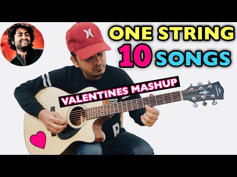 single-string-guitar-songs-mashup---10-arijit-singh-songs-|-easy-one-string-bollywood-hindi-tabs