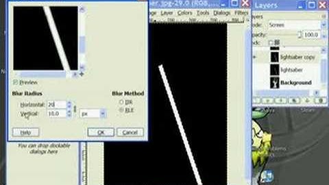 HOW TO MAKE A LIGHTSABER with GIMP