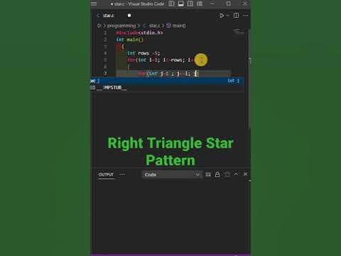 Right Triangle Star Pattern || Print Right Triangle Star Pattern in C ...