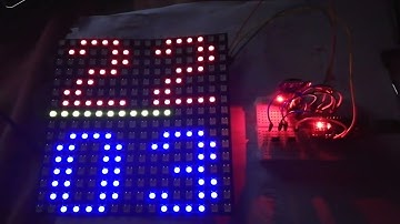 RTC clock on WS2812 16x16 led display