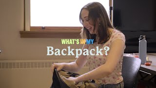 What's In My Backpack Episode 5: Maria | UW-Stout Polytechnic