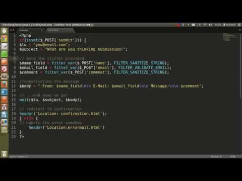 PHP Mail Form Tutorial