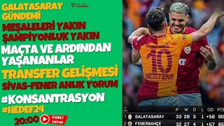 Galatasarayda Şampi̇yonluk Ateşi̇ Yandi Gs 4 - 1 Pendi̇k Maç Sonucu Si̇vasspor Fenerbahçe Maçi