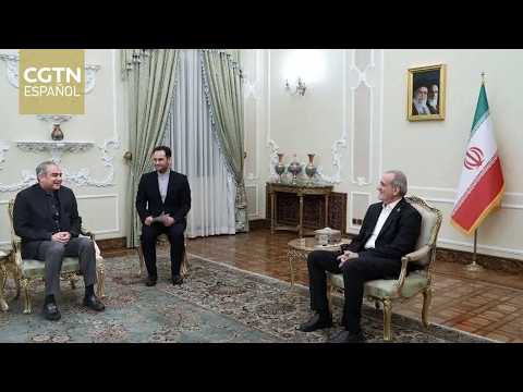 Iranian President Masoud Pezeshkian meets with Interior Minister of