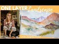 Paint a One Layer Watercolor Landscape: Irish Hillside
