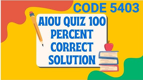 aiou 5403 solved quiz
